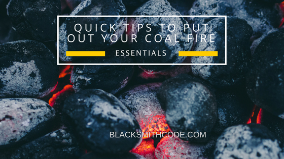 how to put out a coal fire